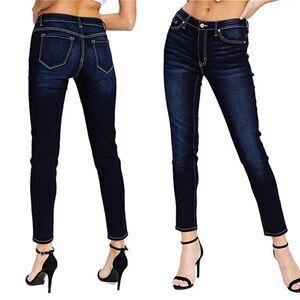 KANCAN | Dark Blue Wash Mid to High Rise Holly Skinny Jeans Women’s Size 5/26